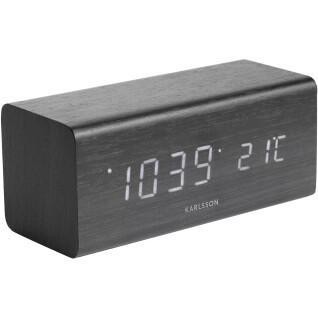 Wood veneer alarm clock Karlsson Block LED