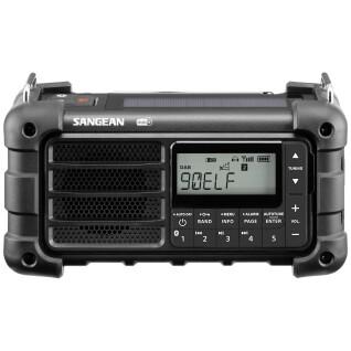 Outdoor radio dab+, dab, fm emergency radio, bluetooth solar panel, splash and dust resistant Sangean MMR-99